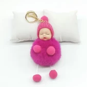 UYUYAN BEBEK ANAHTARLIK PELUŞ OYUNCAK HEDİYELİK - 2