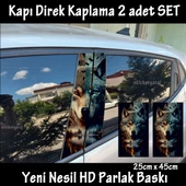 kurt oto kapı sticker 2li sağ sol kapı direk için folyo kaplama - tuning modifiye görünüm - 1