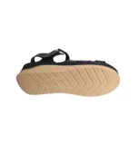 YAZKIŞ Kadın Siyah Vizon Önü Çift Çapraz Bantlı Bilği Çrtlı Rahat Comfort Taban Esnek Sandalet thumbnail 7