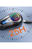 Motorsiklet Kask Interkom Kulaklık RGB Işık LCD Ekranlı FM Radyo Bluetooth 5.3 Çift Telefon Bağlantı - 6