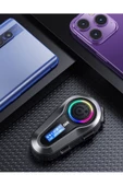 Motorsiklet Kask Interkom Kulaklık RGB Işık LCD Ekranlı FM Radyo Bluetooth 5.3 Çift Telefon Bağlantı - 7