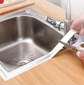 Su Sızdırmaz Isıya Dayanıklı Alüminyum Folyo Klozet Lavabo Ocak Kenarı Bandı Su Sızdırmaz Yanmaz Bant - 5