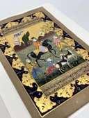 Bir Soylunun Orman Gezisi Adlı El Yapımı Minyatür Resim 30x18,5 cm thumbnail 3