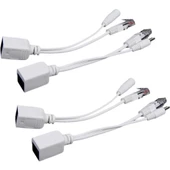 Ethernet Aşırı 4x Güç Pasif Poe Enjektör Splitter Adaptörü Kabloları - 1