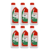 Castrol 2T 1 Lt 2 Zamanlı Mineral Bazlı Motosiklet Yağı (6 Adet) - 1