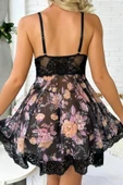 YNT Siyah Desenli Mini Gecelik 15700 - 4