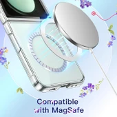 Şeffaf Mika Sararmaz Sert Magsafe Kılıf Galaxy Z Flip 4 thumbnail 2