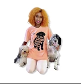 Hayvansever Tişört I Love Dogs More Than People Açık Turuncu - 1