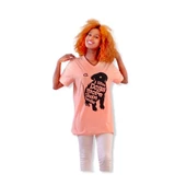 Hayvansever Tişört I Love Dogs More Than People Açık Turuncu - 2