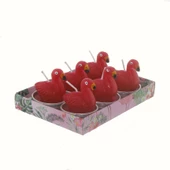 6 Adet 4cm Flamingo Tealight Mum thumbnail 3