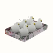 6 Adet 4cm Flamingo Tealight Mum thumbnail 6