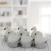 6 Adet 4cm Flamingo Tealight Mum thumbnail 8