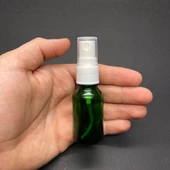 15 Ml Yeşil Cam Şişe Beyaz Spreyli ,  15Cc Yeşil Spreyli Boş Şişe x 6 Adet thumbnail 1