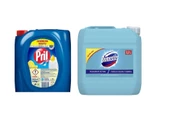 Pril Sıvı Bulaşık Deterjanı 4 KG + Domestos Okyanus Ferahlığı Çamaşır Suyu 3.2 L (2'li set) - 1