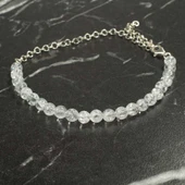 925 Ayar Gümüş Necef Taşlı Halhal Bileklik thumbnail 1