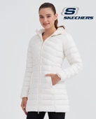 Skechers W Essential Maxi Length Hooded Jacket S212005 Kadın Günlük Mont - 11