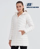 Skechers W Essential Maxi Length Hooded Jacket S212005 Kadın Günlük Mont thumbnail 11
