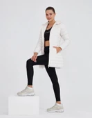 Skechers W Essential Maxi Length Hooded Jacket S212005 Kadın Günlük Mont thumbnail 12
