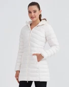 Skechers W Essential Maxi Length Hooded Jacket S212005 Kadın Günlük Mont - 3