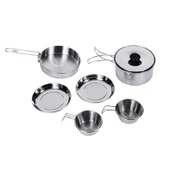 KINGCAMP BACKPACKER III SILVER YEMEK SET (2 KISI) - 1