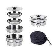 KINGCAMP BACKPACKER III SILVER YEMEK SET (2 KISI) - 2