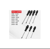 Zhltools Mıknatıslı Düz Yıldız Tornavida Seti 7 Parça - 2