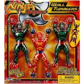 6 PCS NİNJA FORCE WALL TUMBLERS NİNJA OYUNCAKLARI 6 ADET CAMA DUVARA YAPIŞAN TAKLACI SAVAŞCI NİNJA - 1