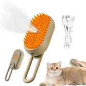 Kedi Köpek Fırçası Su Püskürtmeli Saplı Masaj etkili Tüy Toplama Tarağı - 2