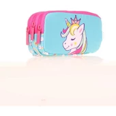 Kaukko Kids 3 Bölmeli Kalem Çantası Toys Unicorn Mavi L8155 thumbnail 2