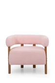 MELLMOD Sweet Mod Ahşap Ayaklı Teddy Berjer Açık Pembe M03 - 4
