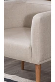 MELLMOD Dynamic Mod Ahşap Ayak Berjer Keten - 3
