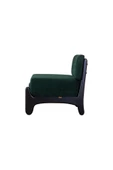 MELLMOD Relax Mod ahşap ayak bukle Berjer yeşil - 4