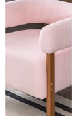 MELLMOD Sweet Mod Ahşap Ayaklı Teddy Berjer Açık Pembe M03 - 2