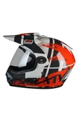 Orıgıne Gladıatore Dakar Kapalı Beyaz-kırmızı Kask - 2