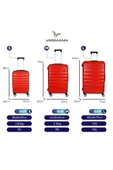 Delphin Kırmızı 3 Lü Valiz Seti - 2
