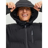 Jack&Jones Oversize Kapüşonlu Kışlık Erkek Mont - Günlük Kullanım - 10