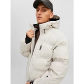 Jack&Jones Oversize Kapüşonlu Kışlık Erkek Mont - Günlük Kullanım - 4