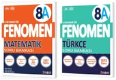 Fenomen Okul 2025 8. Sınıf Matematik + Türkçe A Serisi Soru Bankası Seti 2 Kitap - 1