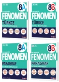 Fenomen Okul 2025 8. Sınıf Türkçe + Paragraf A + B Serisi Soru Bankası Seti 4 Kitap - 1