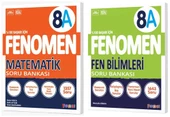 Fenomen Okul 2025 8. Sınıf Matematik + Fen Bilimleri A Serisi Soru Bankası Seti 2 Kitap - 1