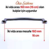 Venüs Kulp Krom Metal 160 mm - 16 cm Mobilya Mutfak Çekmece Dolap Dolabı Kapak Kulbu Kulpu Kulpları thumbnail 4