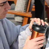 Any Morning SI232021 İki Ağızlı Termos Mug Bakır 400 ml - 9
