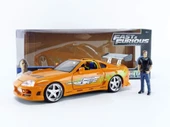 Hızlı ve Öfkeli Brian & Toyota Supra, 1: 24 Ölçek Portakal Die-Cast thumbnail 4