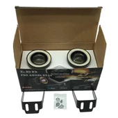 Renault Fluence 2009-2016 Uyumlu Üniversal Mercekli Angel Sis Farı Metal Su Geçirmez 76 mm Turuncu Halkalı Gündüz Farı Angel Eyes 2 Adet - 9