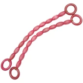 Angel Çanta Aksesuar 20 mm Oval Ahşap Boncuklu 40 cm Pembe Renk Çanta Sapı - 1