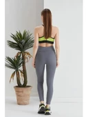 Fitilli Tayt Yüksek Bel Dikişsiz Dayanıklı Örme Kumaş ŞARDONLU KIŞLIK   FİTİLLİ-TAYT - 5