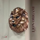 aslan origami (yaratıcılığı, sevimli hayvanı, el yapımı dekoru kucaklayın) Mukemel tasarımları - 1
