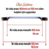 Eda Kulp Krom Metal 160 mm - 16 cm Mobilya Mutfak Çekmece Dolap Dolabı Kapak Kulbu Kulpu Kulpları thumbnail 6