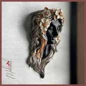 Japon anemon kızı (anemon duvar vazosu, dalgalı çiçek saçları) Mukemel tasarımları thumbnail 4