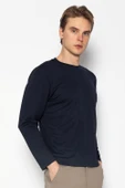 Unisex Bisiklet Yaka Teknolojik İpeksi Pamuk Kumaş Sweatshirts - 8
